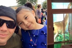 Папа сделал все так, чтобы дочь могла ″видеть″ динозавров прямо из своей спальни