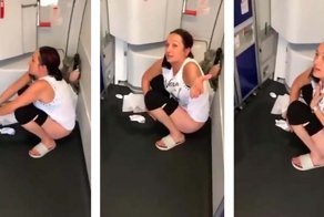 Женщина сходила в туалет прямо в салоне самолёта