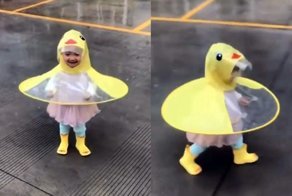 Детская радость во время дождя