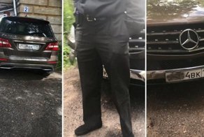 Машина судьи с "замазанными" номерами