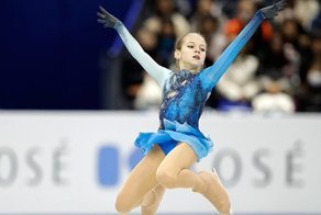 14-летняя российская фигуристка впервые в истории исполнила три четверных прыжка