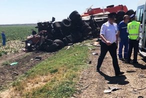 Авария дня. ДТП с участием 4 грузовиков и 2 легковушек в Краснодарском крае