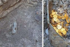 Под итальянским театром нашли кувшин, наполненный золотыми монетами 5-го века
