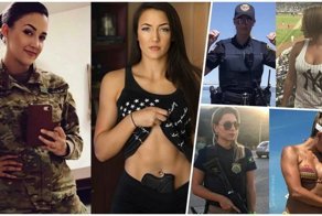 Прекрасные девушки в униформе и без
