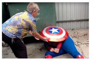 Боевые бабушки из "Отряда Путина" победили Капитана Америку: видео