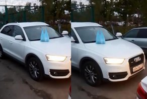 Ауди без колес: случай на парковке в Бутово