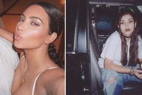 Знаменитая Ким Кардашьян показала свое лицо до пластики