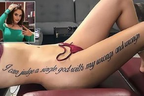 Звезда реалити-шоу ошиблась в татуировке