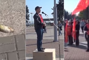 Депутата от КПРФ оштрафовали за кидание скумбрией в оппонентов
