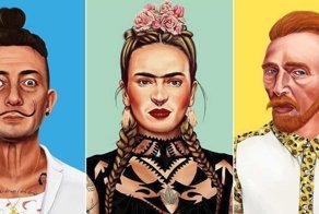 Ван Гог, Пикассо и другие художники в образе хипстеров