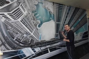 Роспись стен Дубай с высоты