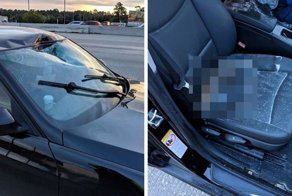 Прицепное устройство пробило лобовое стекло легковушки