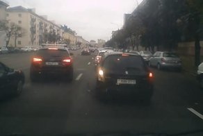 Резвый водитель на Ауди в Минске