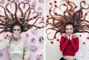 Художница делает невероятные фотографии своих волос, подчёркивая их необычайную красоту