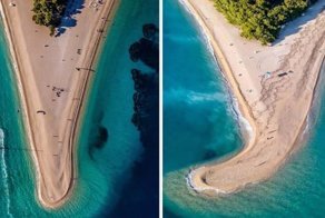 Так выглядит после шторма хорватский пляж Златни-Рат