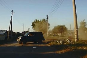 Авария дня.  Поздно заметил лётчика