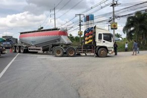 Мотоавария с участием цементовоза из Таиланда