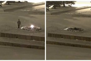 Ребенок затушил снежком Вечный огонь, и теперь его разыскивает полиция