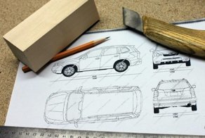 Subaru Forester в масштабе своими руками из дерева