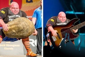 Силач из Болгарии поднял огромный камень и стал героем фотожабы