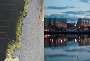 «Успокойся, это нормально!»: В Первоуральске снова выпал зеленый снег