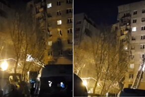 В Магнитогорске обрушился подъезд жилого дома: видео