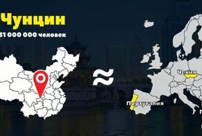 Сравнение численности населения городов Китая и стран Европы