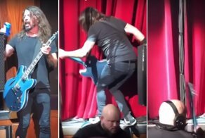 Пьяный экс-барабанщик Nirvana рухнул со сцены во время выступления: видео