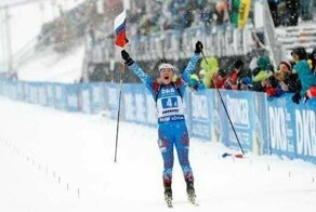 Российские биатлонистки завоевали "золото" в эстафете на Кубке мира