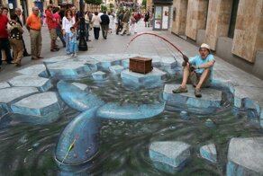 3D иллюзии Джулиана Бивера на асфальте