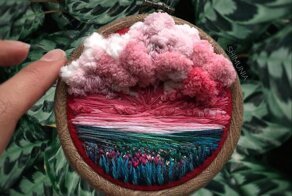 Швея из России создает уникальные пейзажные вышивки