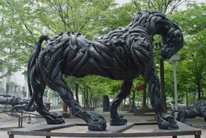 Скульптуры из автомобильных шин