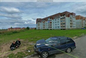 Кого увидели автомобили, которые снимают панорамы