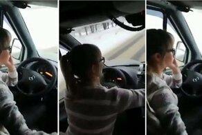 В одной руке - телефон, в другой - деньги, а руль крутит локтем: водительница маршрутки из Чувашии