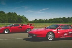 Дрэг-рейсинг суперкаров 80-х: Lamborghini Countach против Ferrari Testarossa
