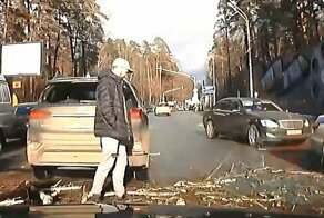 Упавшее дерево повредило автомобили на Рублевском шоссе