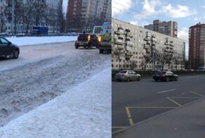 В январе женщина пожаловалась на лед на остановке. В апреле чиновники "решили" проблему
