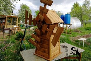 Садовая декоративная мельница своими руками