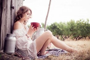 Красивые деревенские девушки