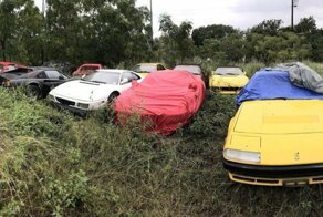 Частную коллекцию суперкаров Ferrari оставили гнить в поле