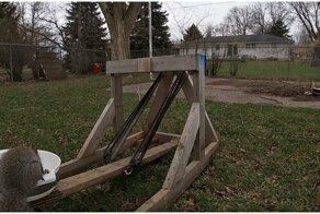 Катапульта для "оккупировавших" сад белок