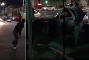 Пьяный полицейский протаранил три автомобиля
