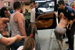 В Беларуси задержали пьяную и буйную автомобилистку на Порше с российскими номерами