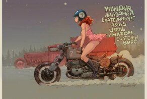 15 работ российского художника, который совмещает всем знакомое прошлое с вымышленным будущим
