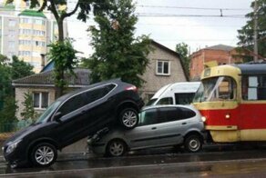 В Орле из трамвая получился оригинальный паровозик