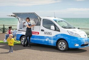 Nissan e-NV200 превратился в экологически чистый фургон для мороженого