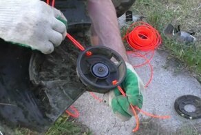 Лайфхак с применением лески в катушке триммера