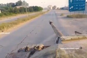 Ливийцы сняли бой на танке Т-55 от первого лица
