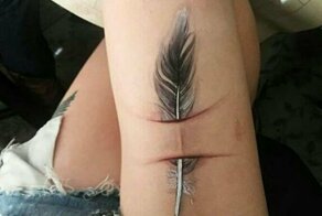 15 человек, которые блестяще превратили шрамы в татуировки