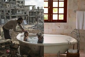 Турецкий художник наглядно показывает, как сильно различается война и мирное время